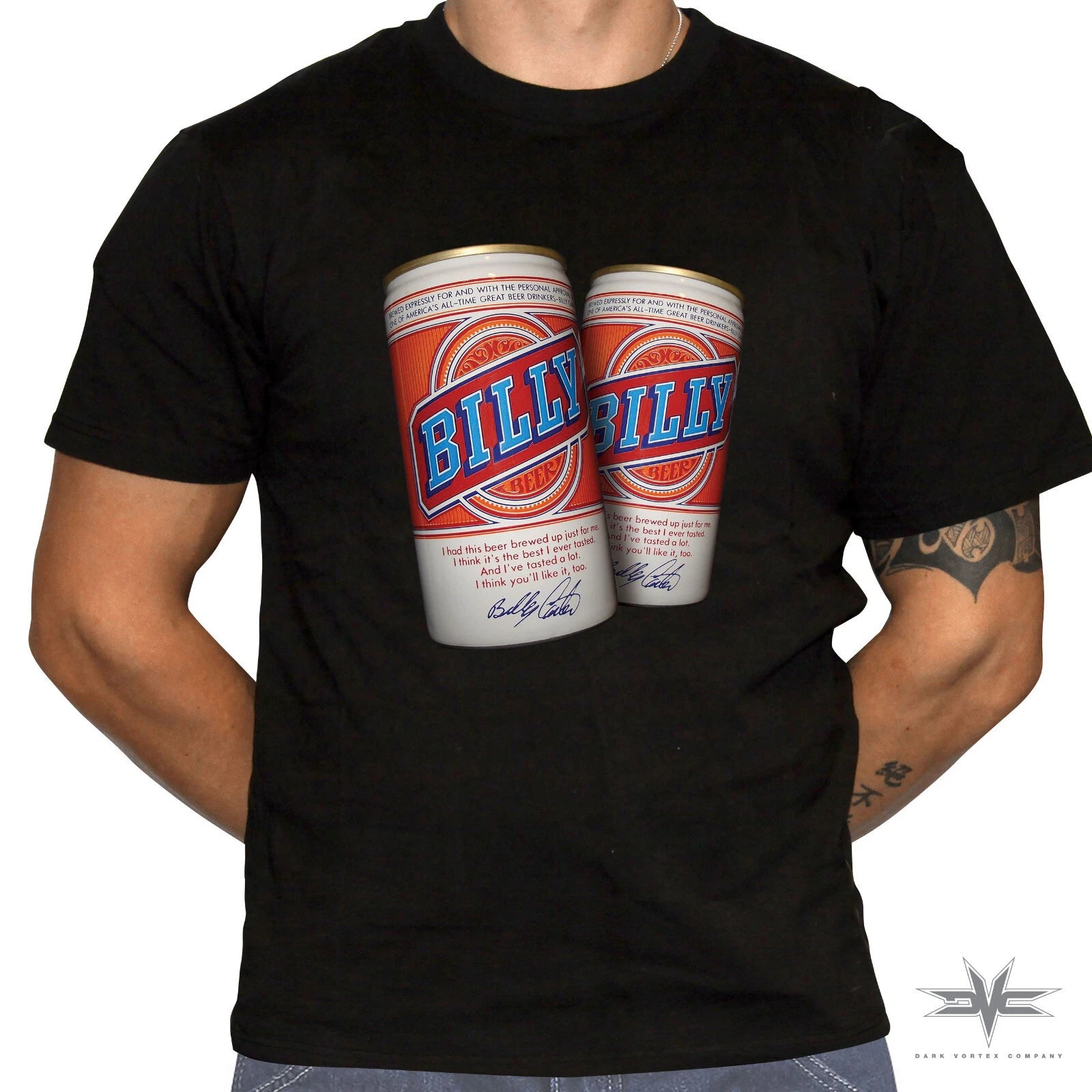 Billy Beer T-Shirt - Defunct Beer Brand - 100% Preshrunk Cotton T-Shirt