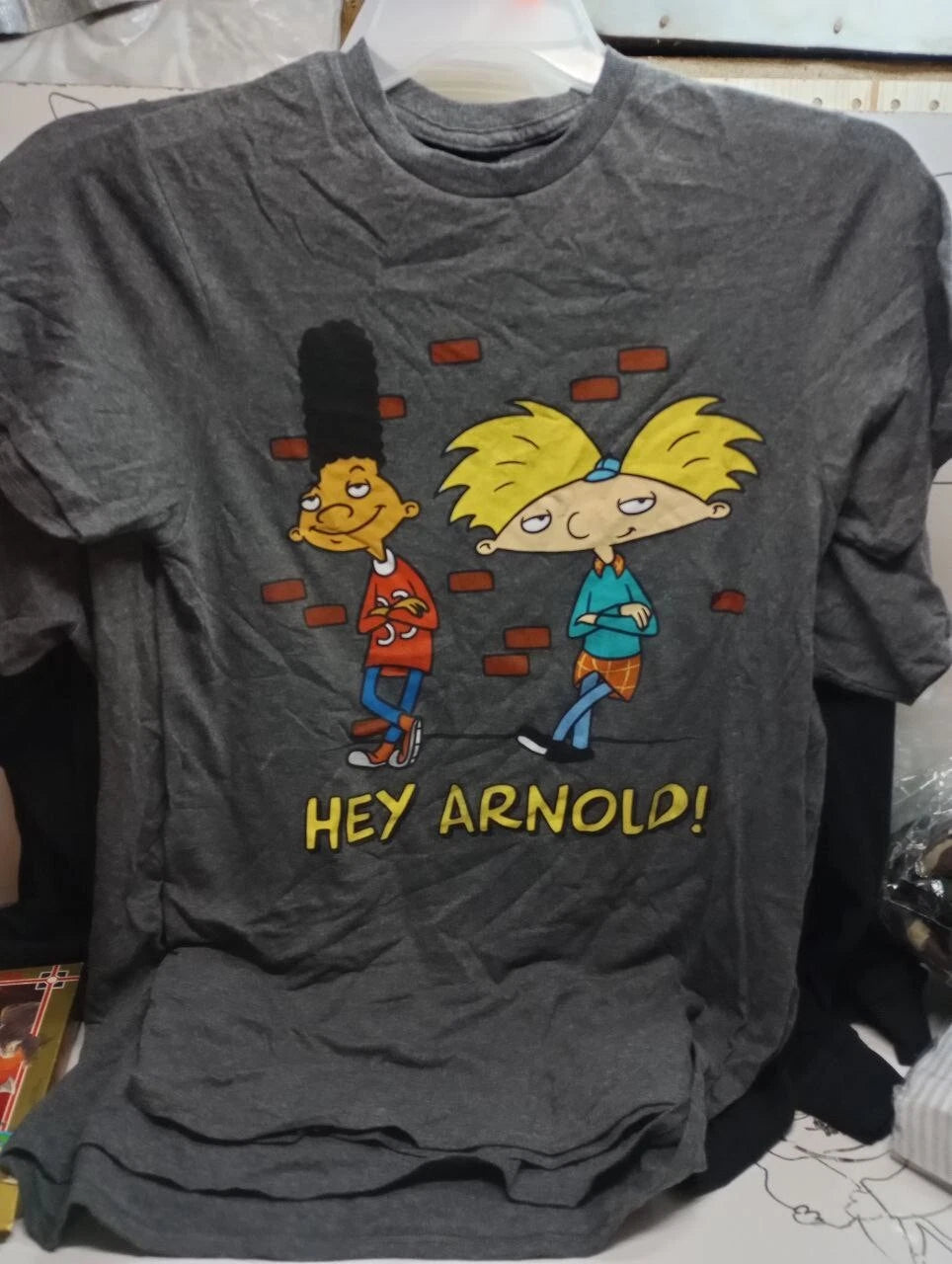 New Official Nickelodeon T-Shirt Mens Large Hey Arnold Cartoon Graphic
