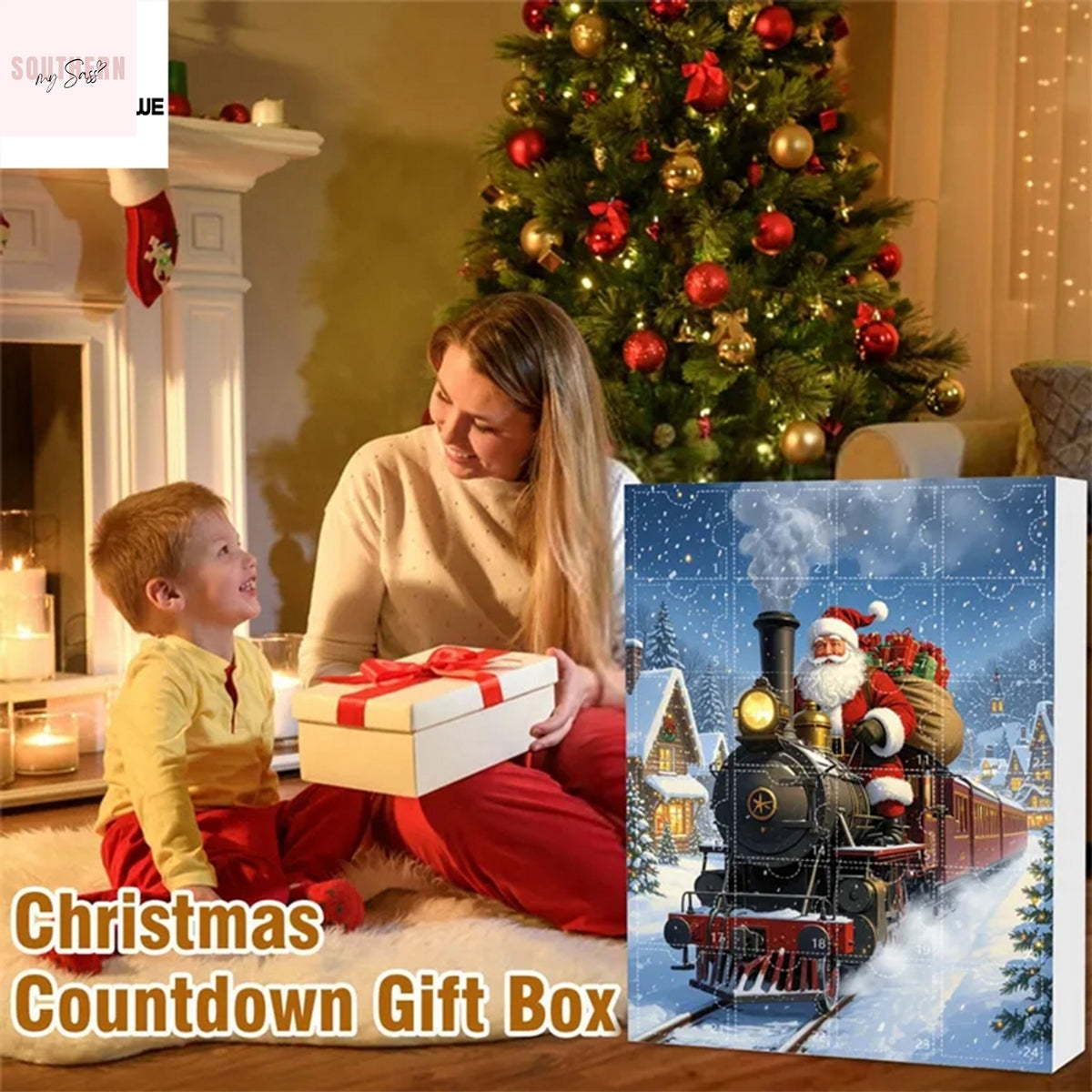 Santa Claus Christmas Train 2025 Advent Calendar