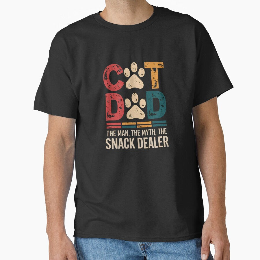 Cat Dad The Man The Myth The Snack Dealer Tee, Best Cat Dad Ever Tee, Cat Dad shirt, Pet Lover Tee, Cat Lover Tee, Cat Owner T-shirt, Snack Dealer Tee by TrendPrinter