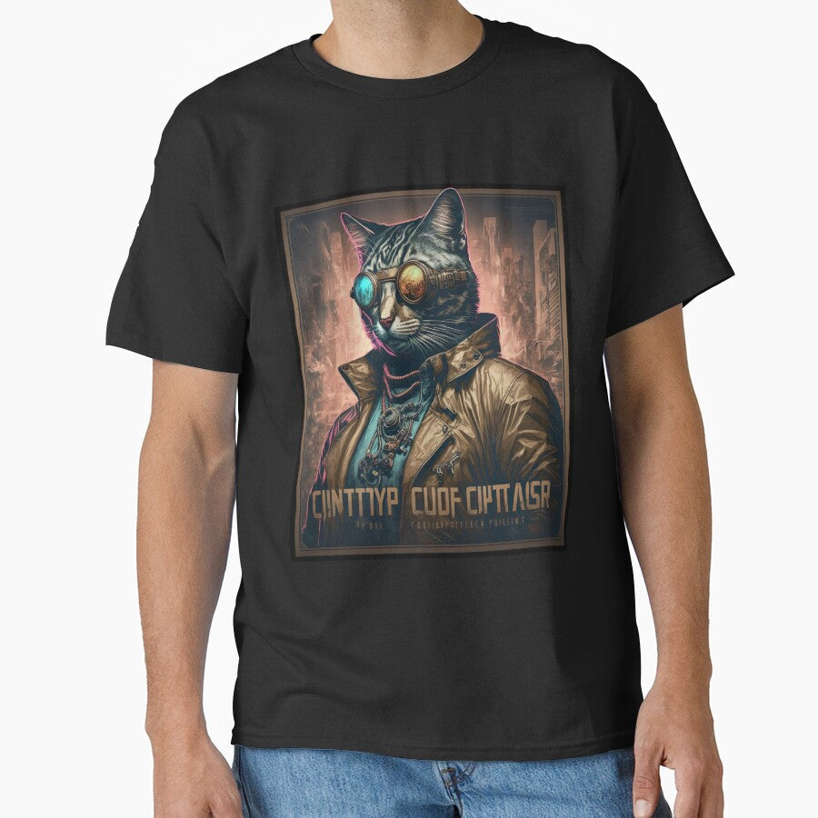 Cyber detective cat portrait wearing glasses by KoolArtDistrict
