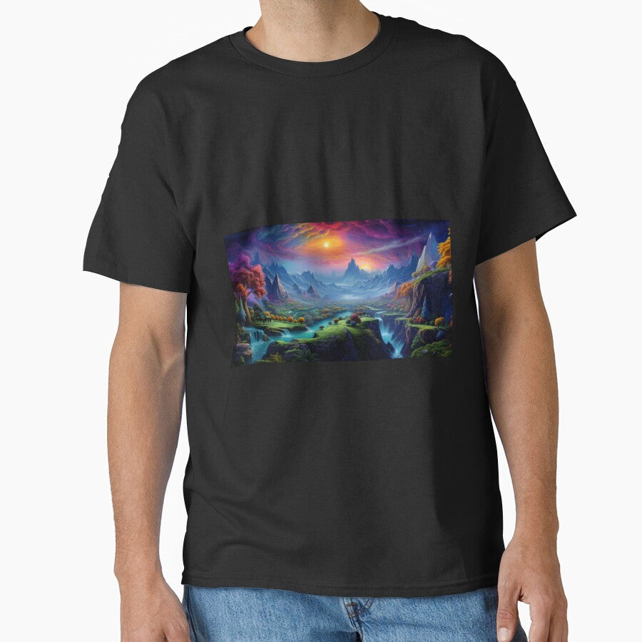Fantasy Landscape - Double Sunrise Rainbow Sky by Fantasy Masterpiece