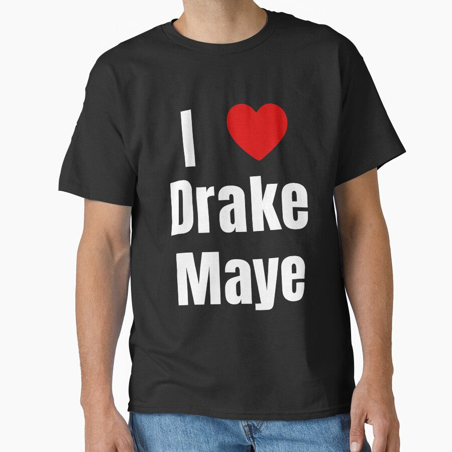 I Love Drake Maye Football Bold Heart Statement by cerima