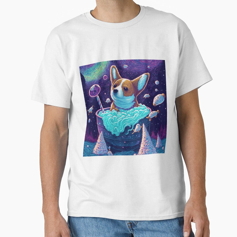 Sidereal [corgi] dog in space taking a shower by IA-Power