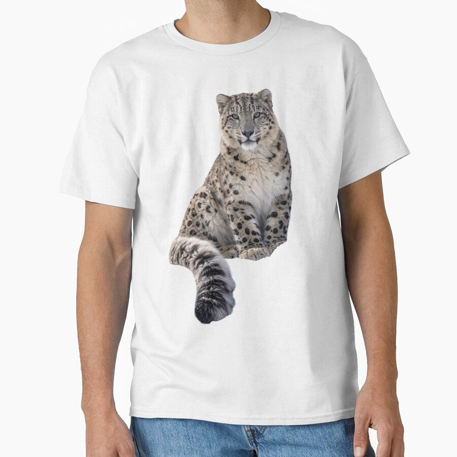 Snow Leopard in Winter Mountains – Majestic Wildlife Art by Darlin8888