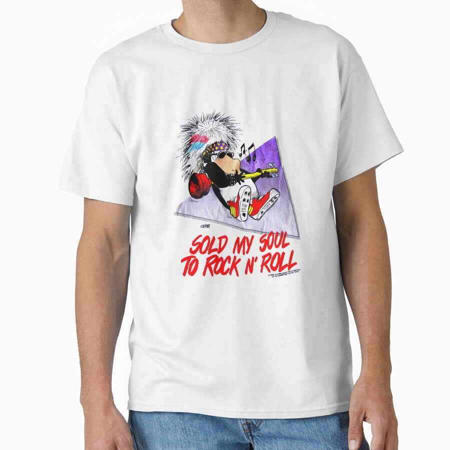 VTG 1986 Bloom County Opus T Shirt Large Comic Berkeley Breathed Sold My Soul to Rock N_ Roll by ThePropSmith9