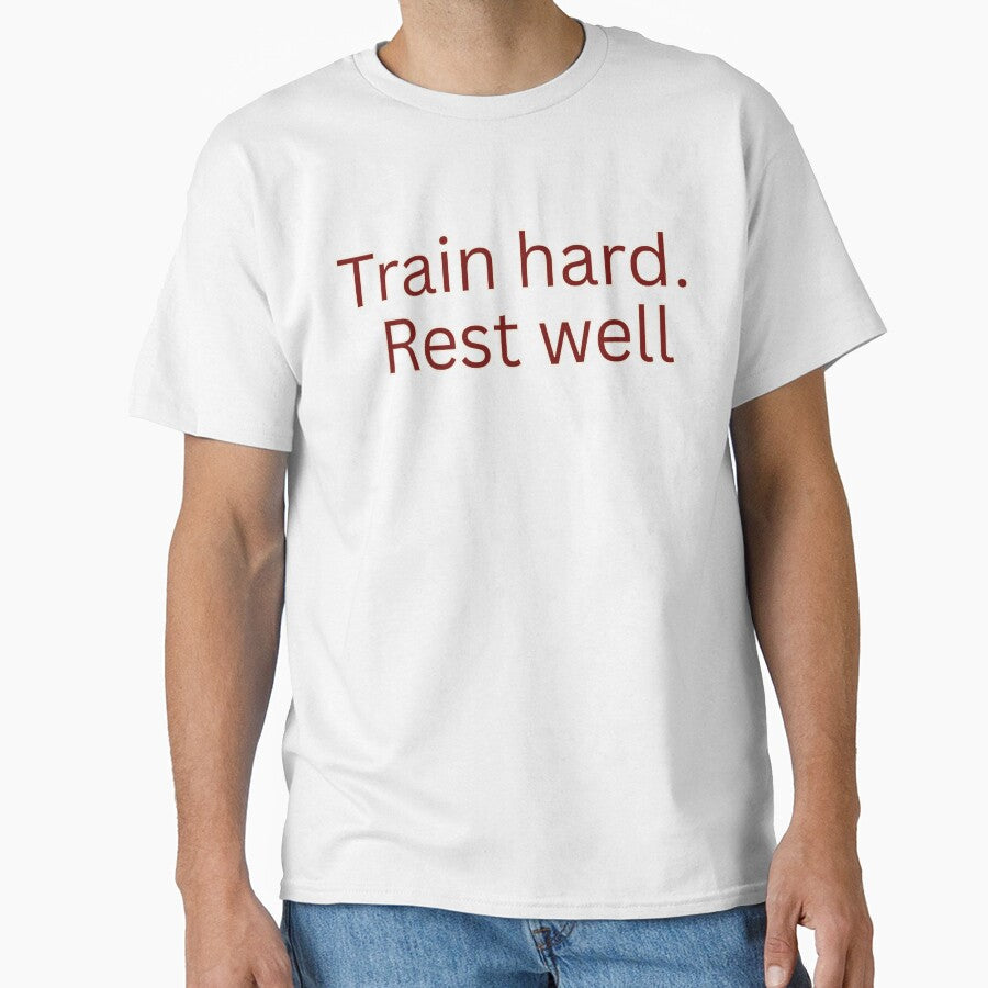 Train hard. Rest well-gym quote by HustlersShop77