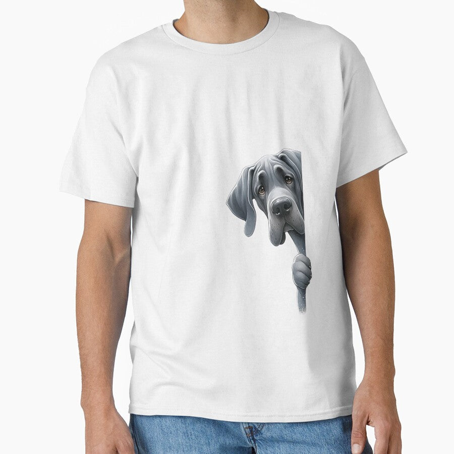 Peeking Great Dane - Black by FoxfireStardust