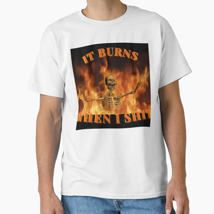 Funny Fire Skeleton Design by VossMonk3