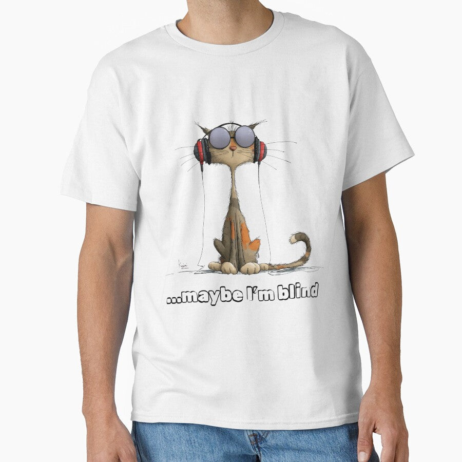 Maybe I’m Blind – Funny Cat in Glasses Illustration by EVESTUDIOART