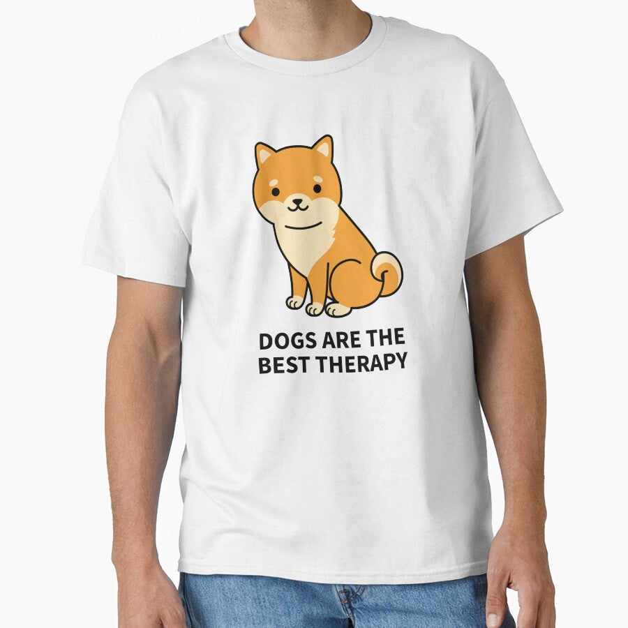 Dogs Are The Best Therapy Cute Dog by Harmonick-Tees