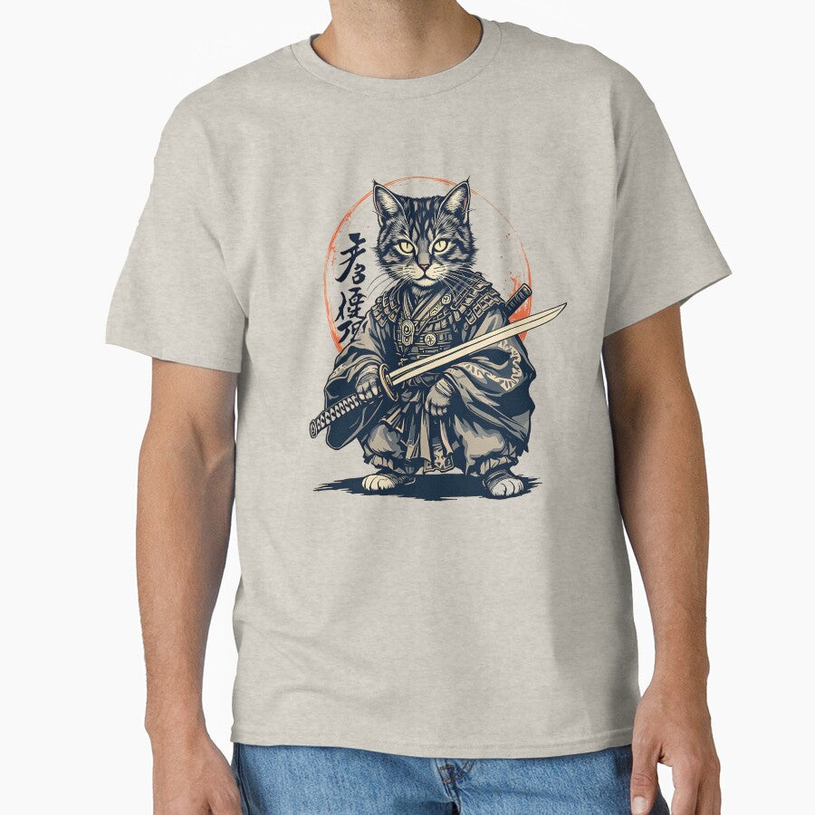 Samurai Cat Vintage Ukiyo-e Warrior Art by Topmaxdesign