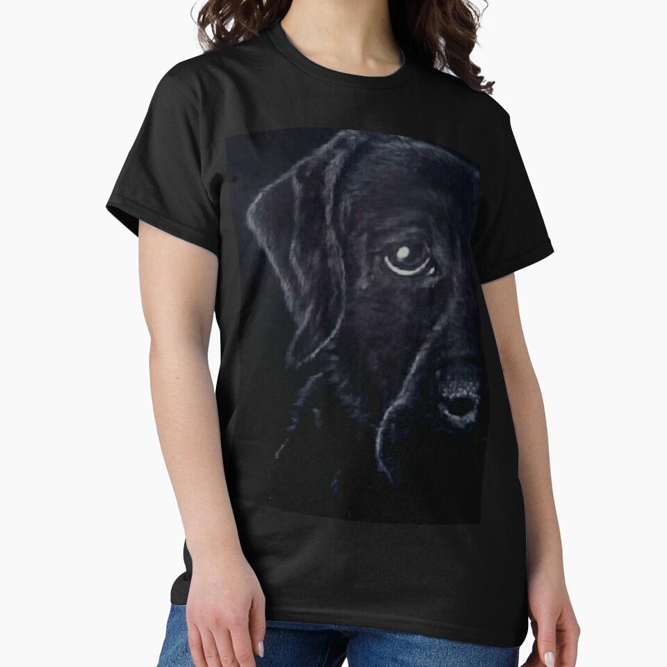 Black Labrador retriever portrait by horseaddicted