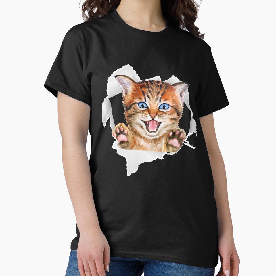 Cat Ripping Through by 808Designs