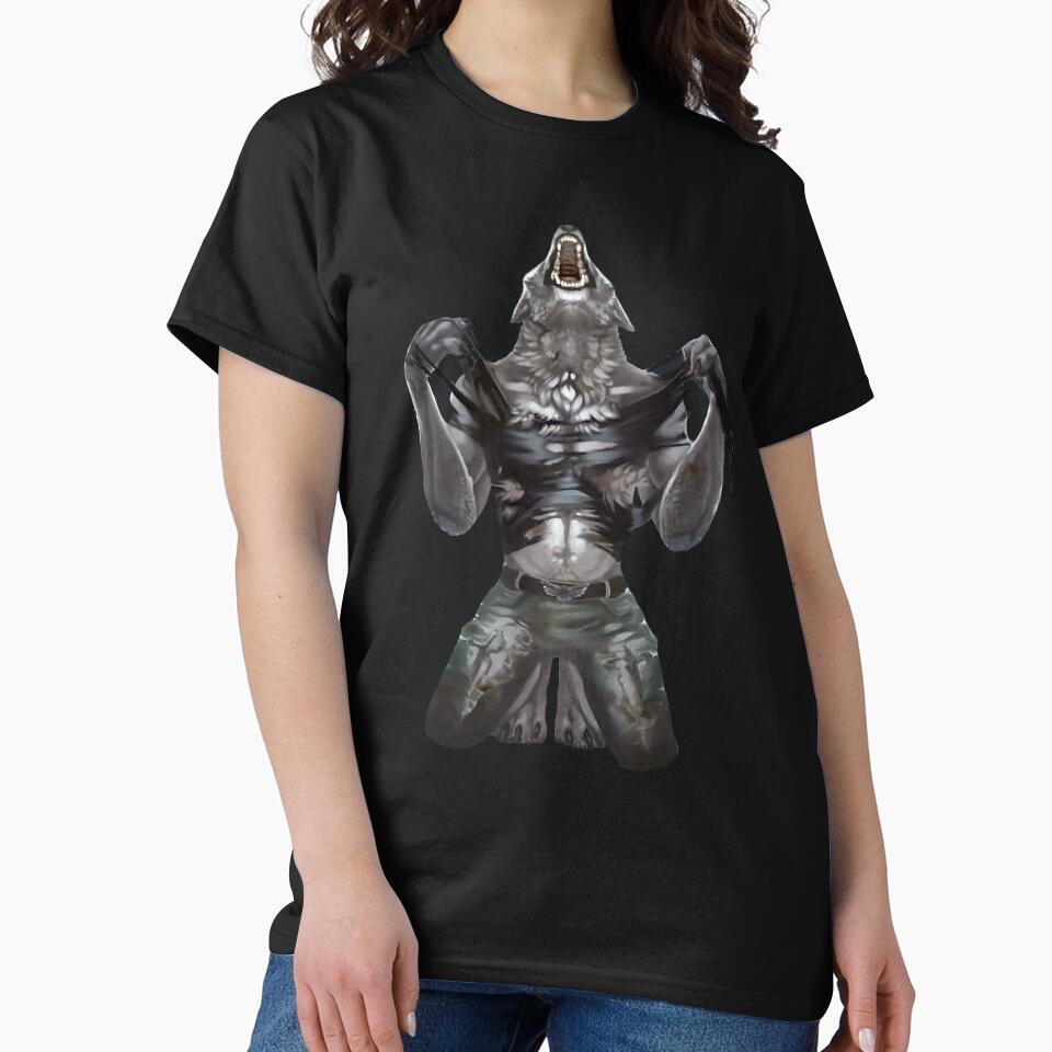 Wolf Ripping Off Shirt Meme Werewolf by fomodesigns