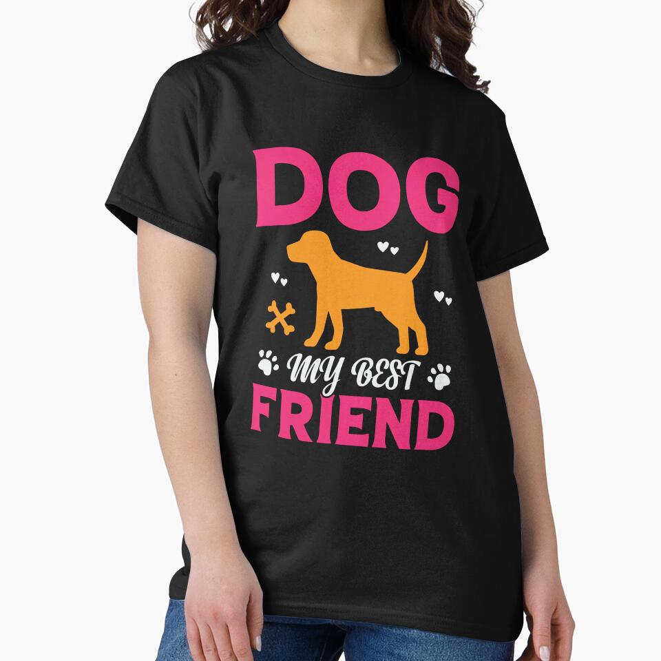 Dog, My Bestfriend Tee – Where Paws and Heartbeats Sync in Harmony! by WaggingTails97