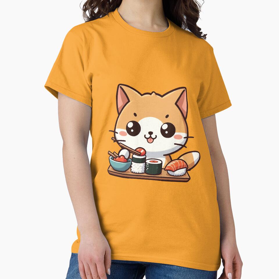 Kawaii Sushi Orange Cat Designs for Your Home by SOMI SOMI