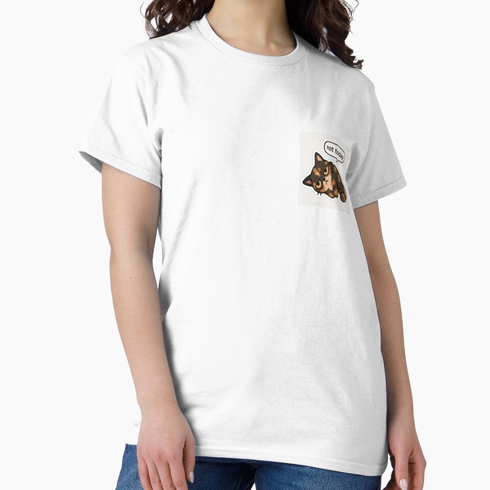 Tortie Says No - Not Today Cat Sticker by TortieSaysNo