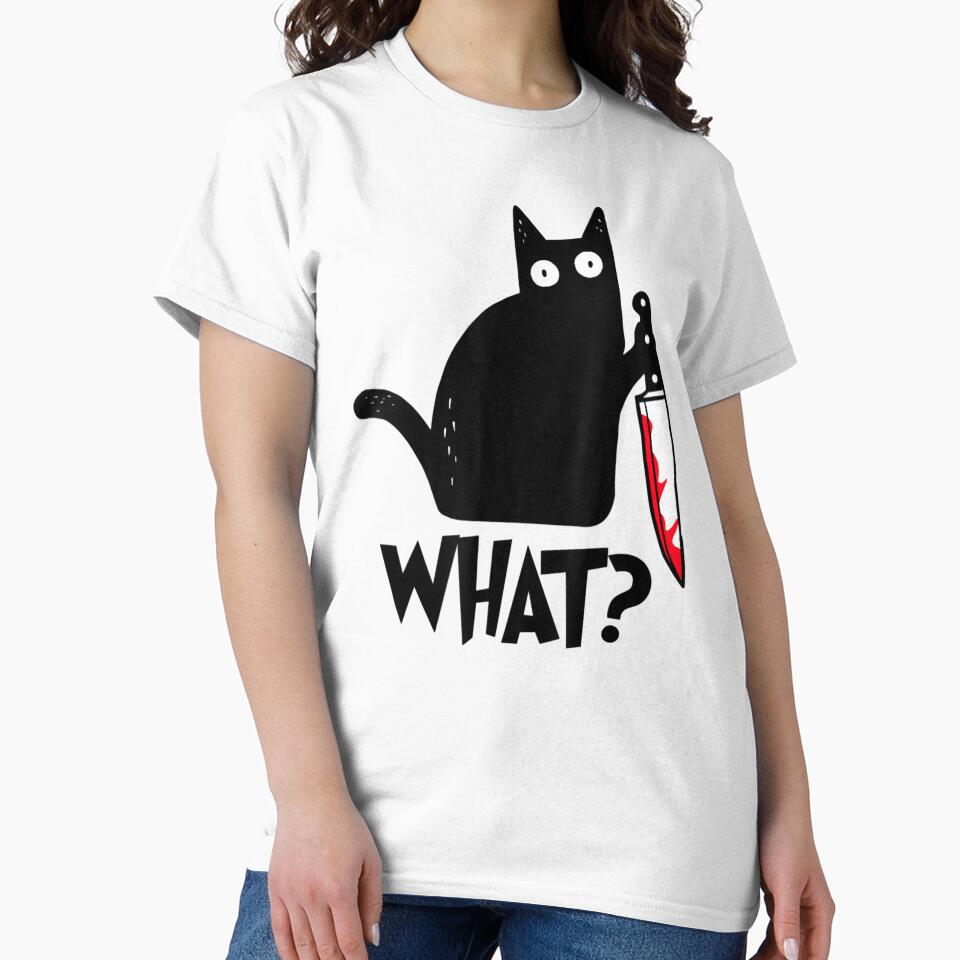 Cat What Black Cat, Murderous Cat With Knife by Ramon-Hodges-48