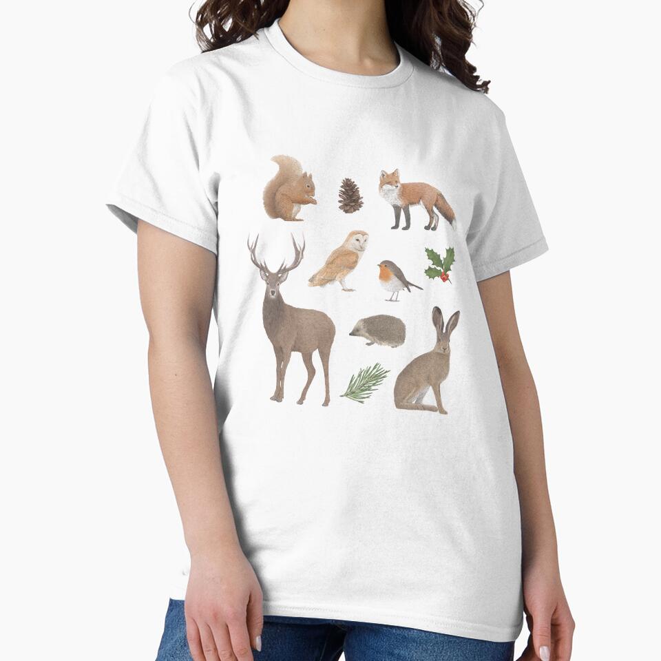 Christmas Wildlife Winter Animal Illustration by Lauren Fitton Illustration