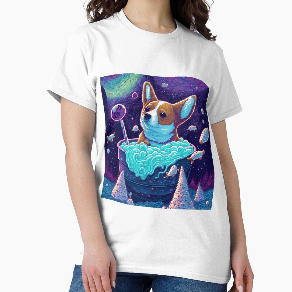 Sidereal [corgi] dog in space taking a shower by IA-Power