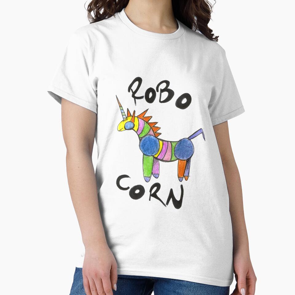 Robot Unicorn Robocorn Magical Fantasy Handpainted Design by HighArtDesigns