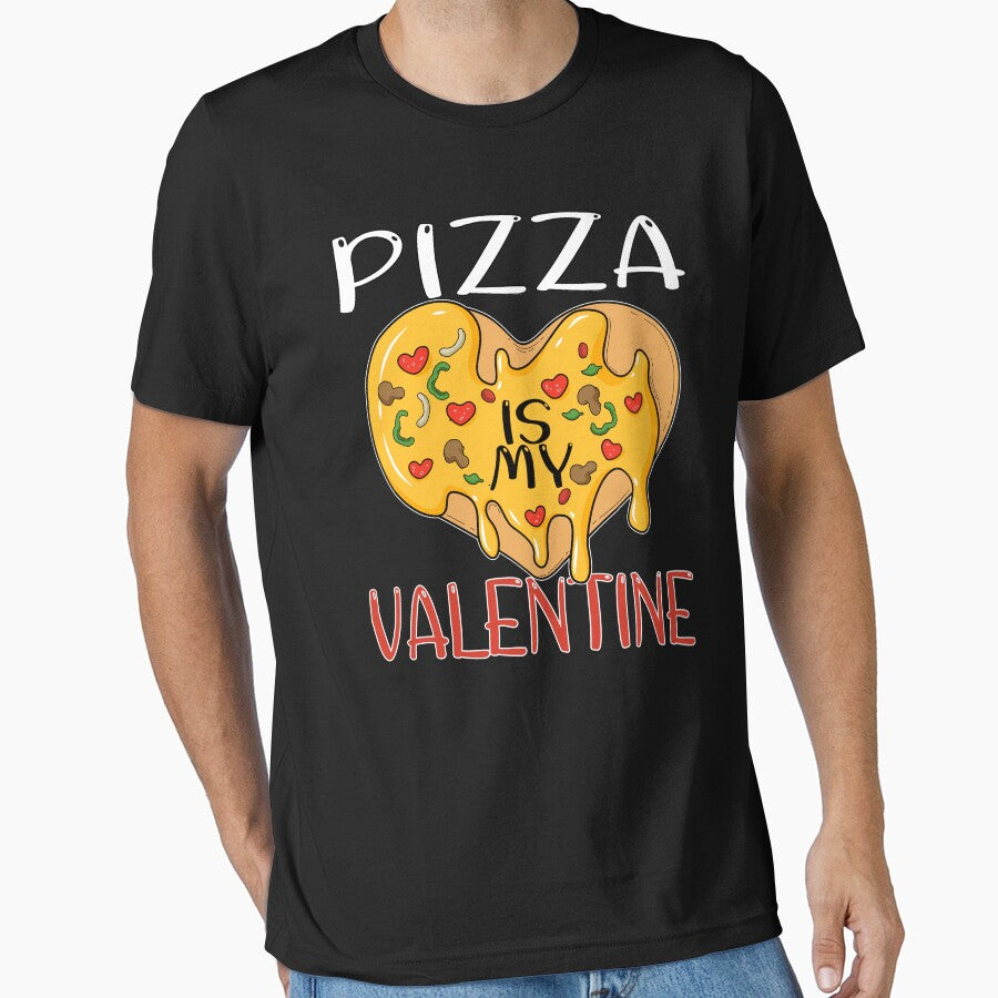 Pizza Is My Valentine Funny Pizza Valentine's Day 2021 Gift by marcek