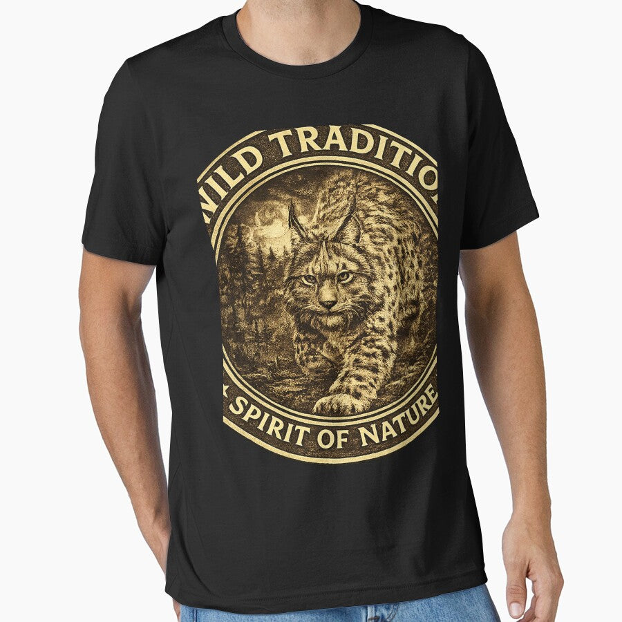 Lynx Vintage Wildlife Full Emblem Print - Spirit of Nature by WildTradition