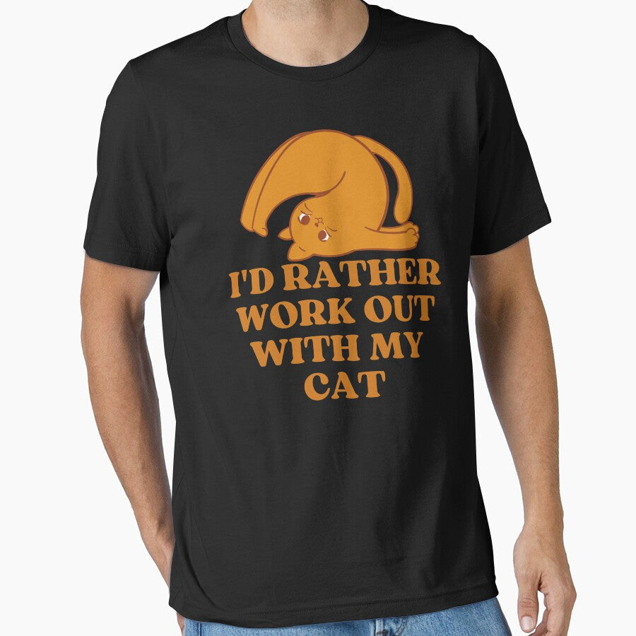 ID RATHER WORK OUT WITH MY CAT - Funny Cat Pictures with Captions and Cat Sayings by FunnyCatsFam