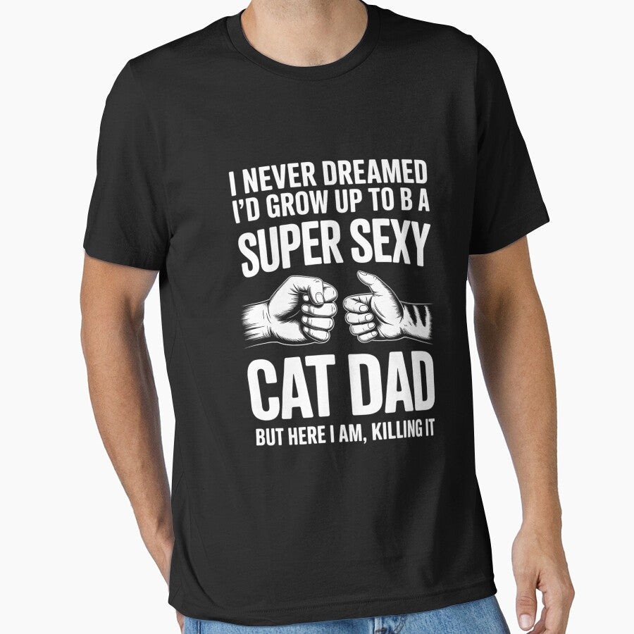 Mens Funny Cat Dad Novelty For Father's Day by traceydowns