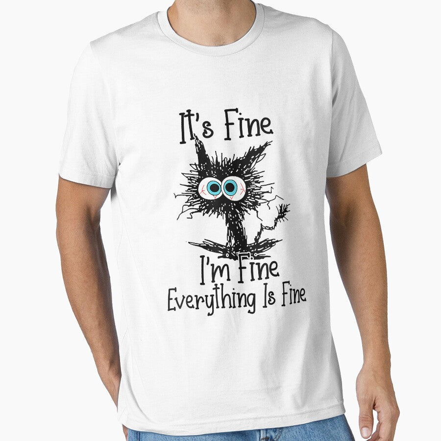 Black Cat It's Fine I'm Fine Everything Is Fine by AlbredaAE