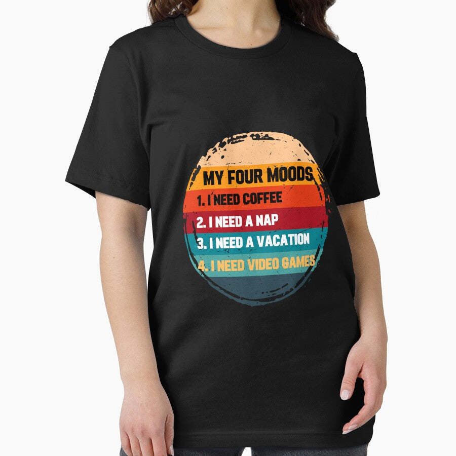 Men's Novelty Sarcastic Funny I Need Coffee I Need A Nap   I Need Vacation I need video games Retro by BOHOVIN