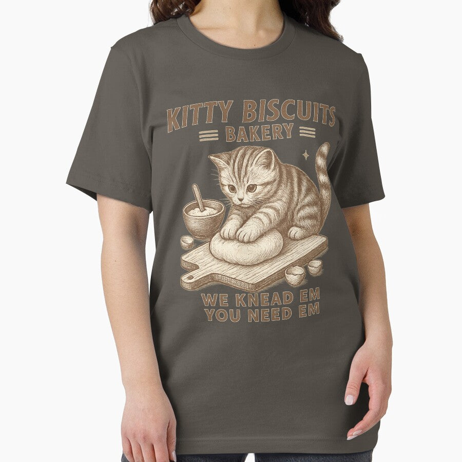 Cat Biscuit Maker, Funny Cat Kneading, Kitty Lover, kitty biscuits bakery we knead em you need em by toongstudio