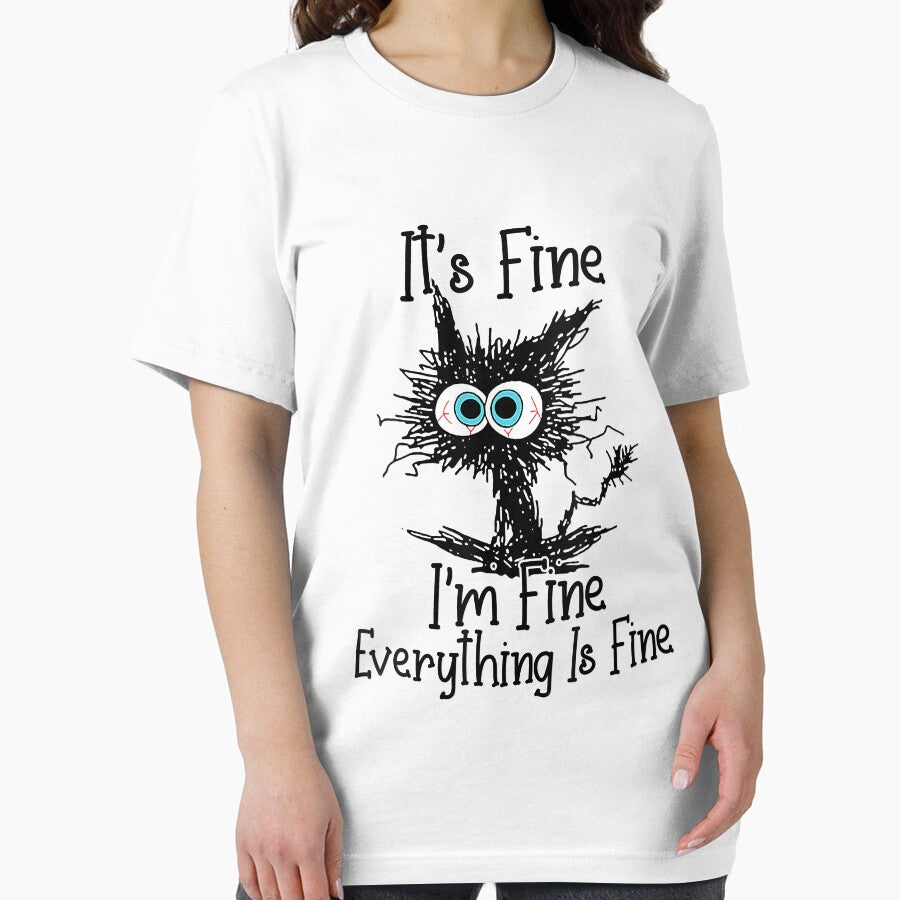 Black Cat It's Fine I'm Fine Everything Is Fine by AlbredaAE