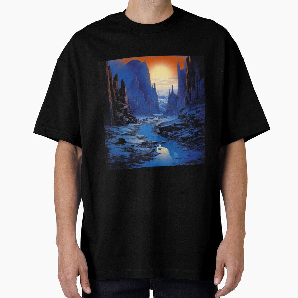 Fantasy Landscape - Blue and Orange Canyon by Fantasy Masterpiece