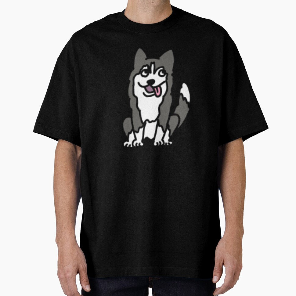 Derpy Siberian Husky Funny Dog Cartoon Cute Meme Art by kpeco