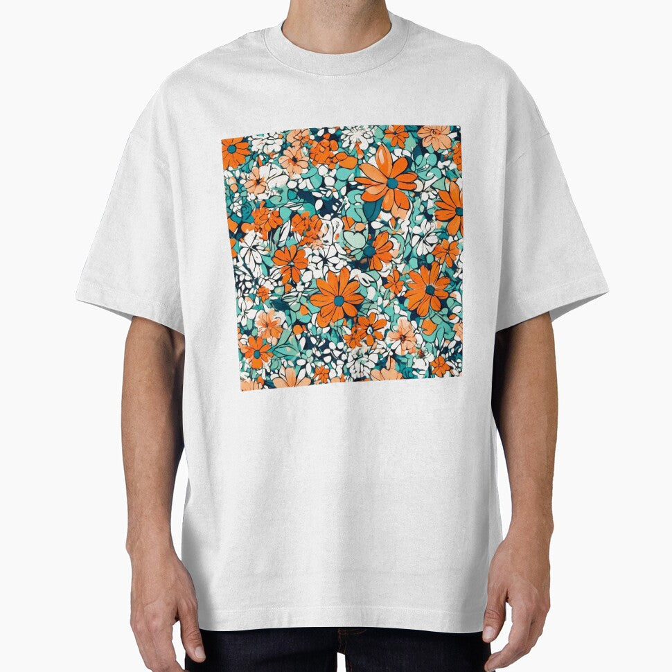 Printed fabric, stylized flowers by janjacbu