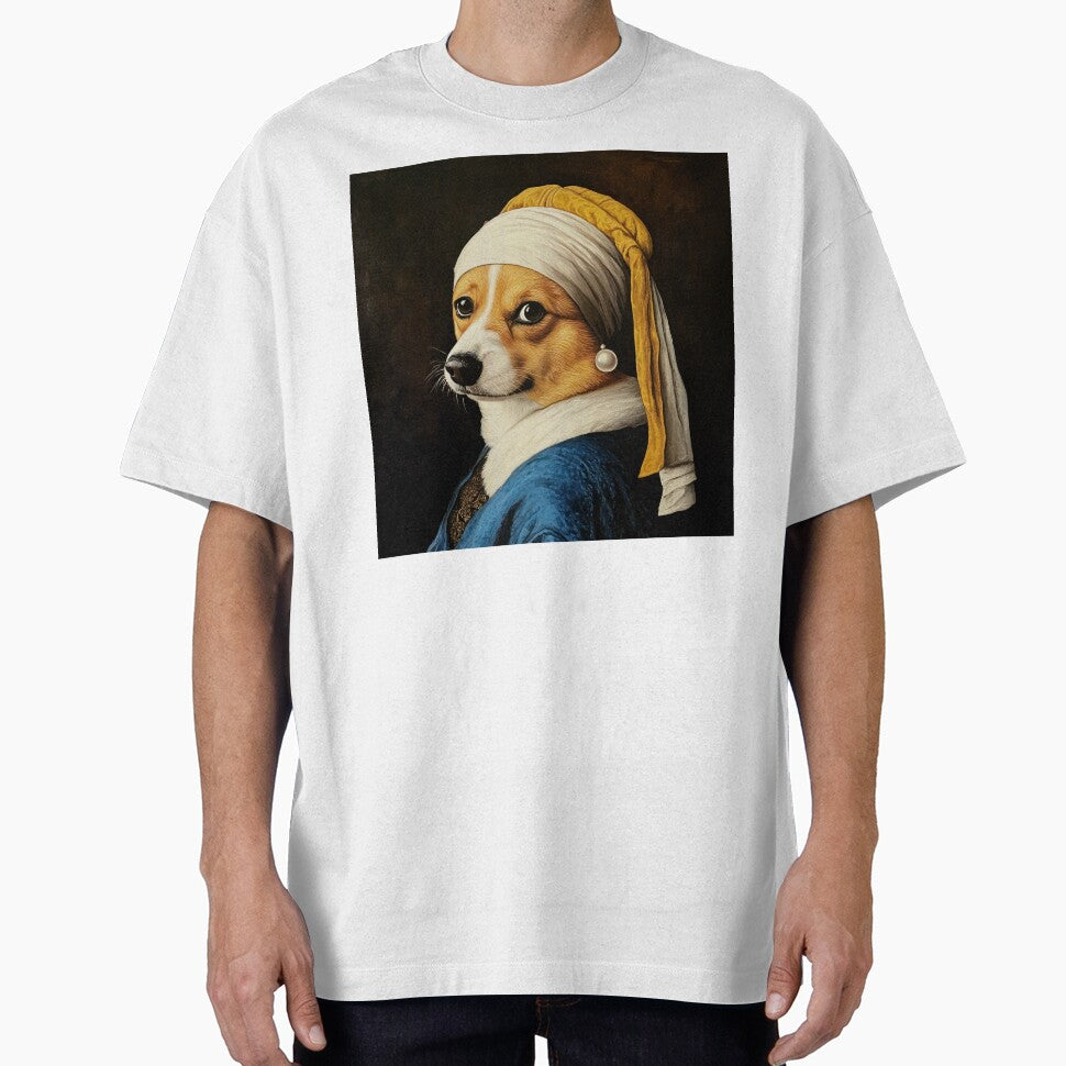 The Corgi with the Pearl Earring - Adaption from Jan Vermeer by MysticMarble