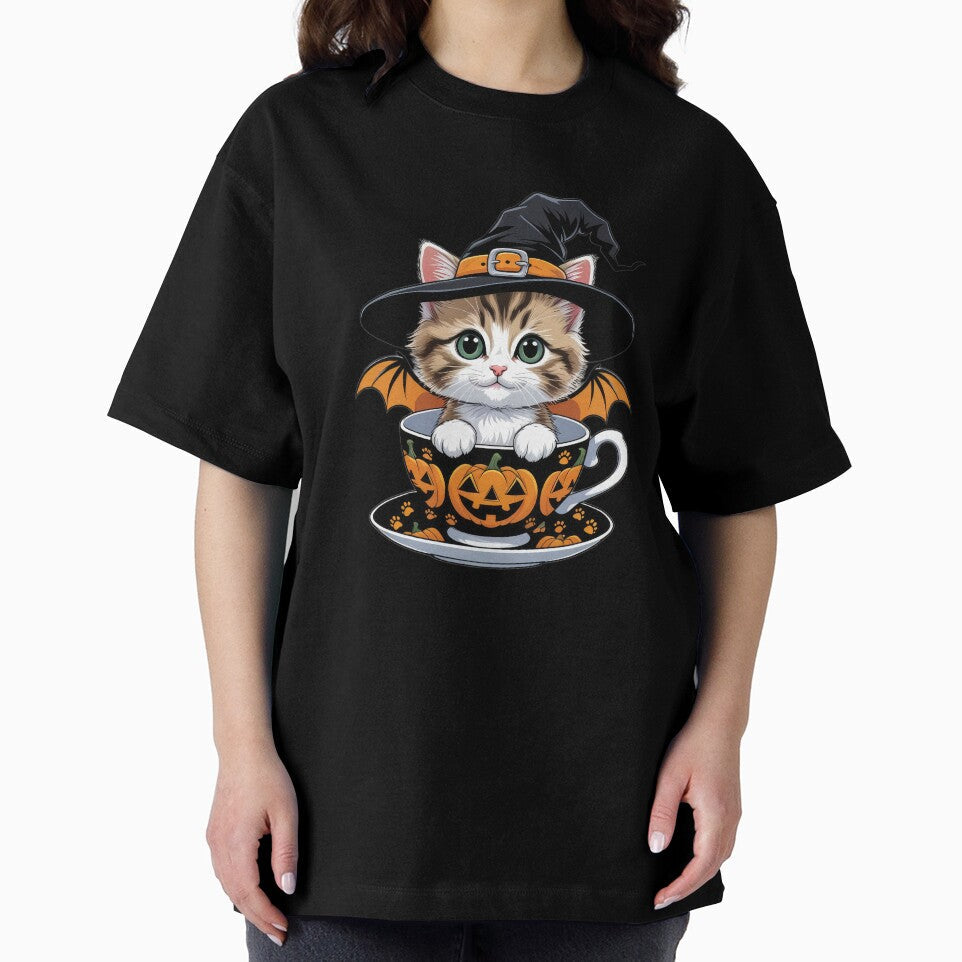cute funny cat sweet cat wizard sitting in a Halloween cup ,cute cat,cute funny,funny cat by Expressions-Sel