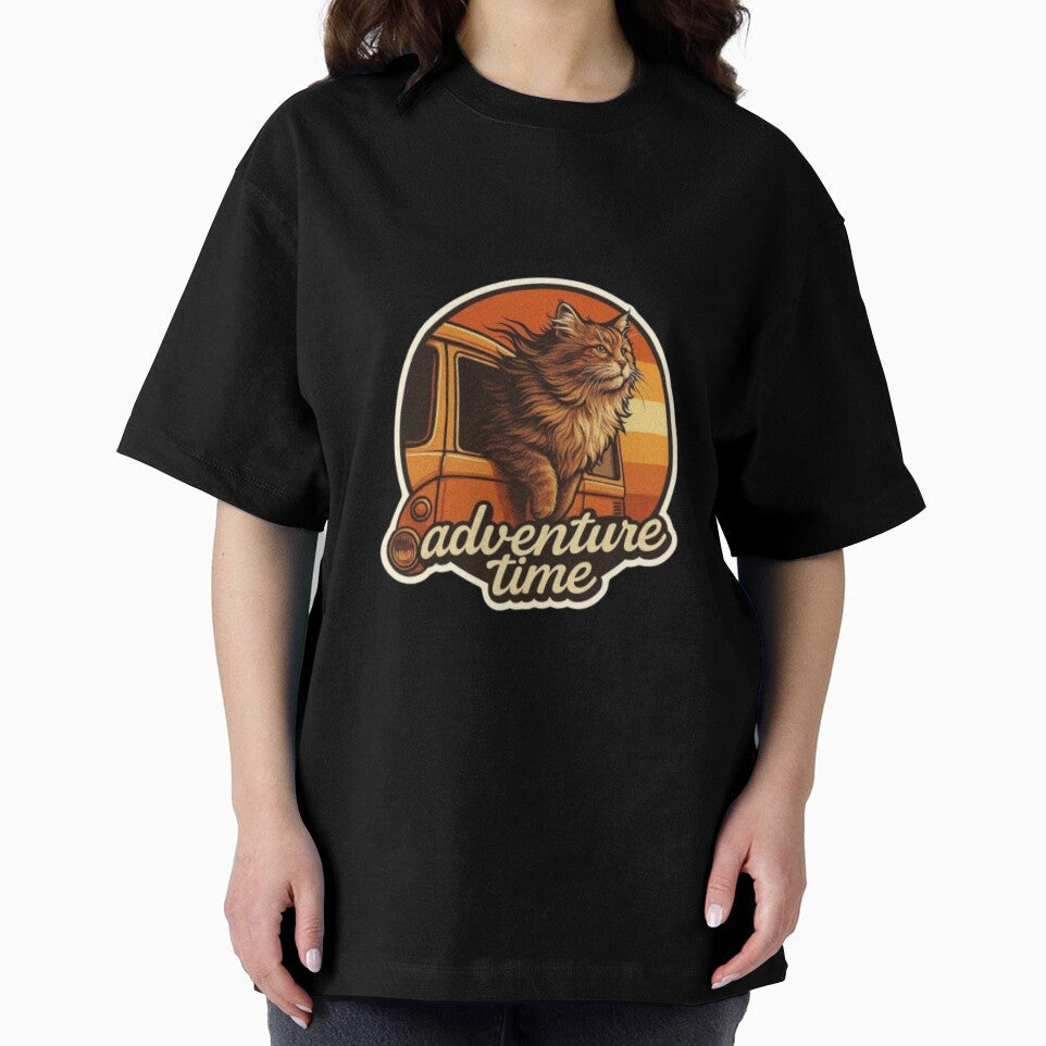 Adventure Time – Retro Cat Vintage 70s Aesthetic | Groovy Kitty Cat Lover Gift Design by Typologystudios