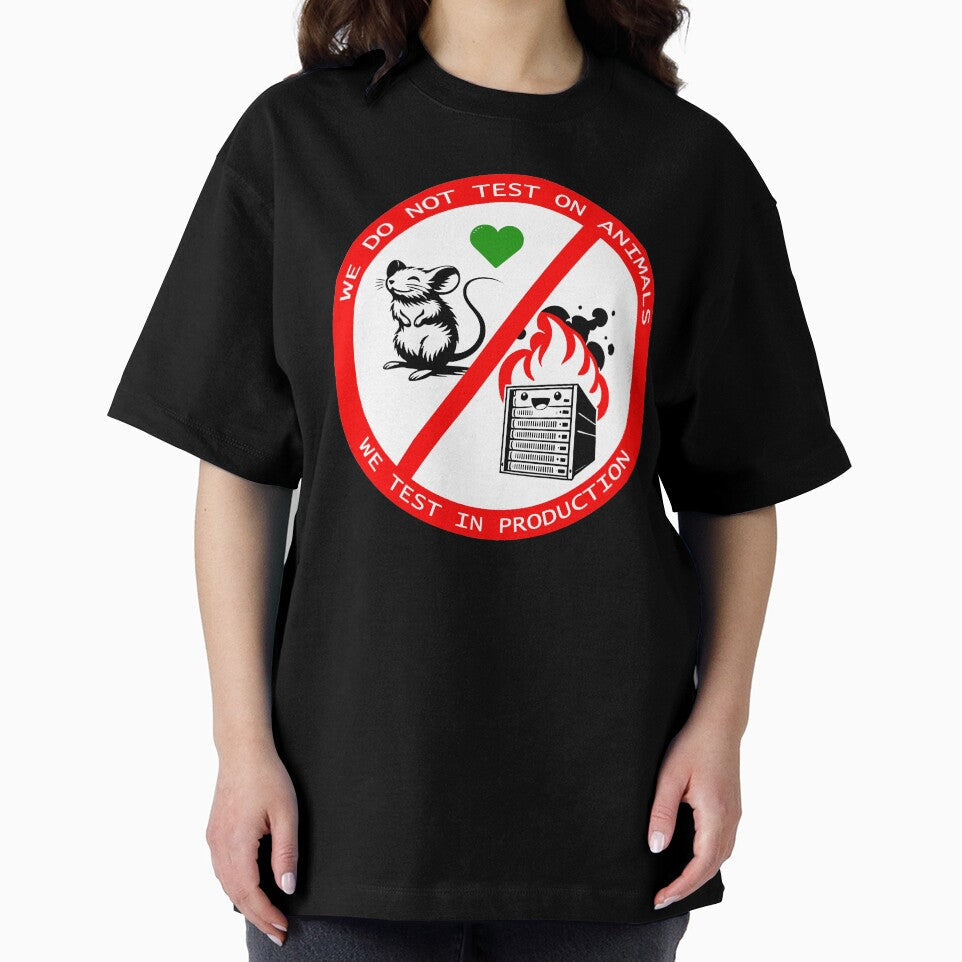 Kopie von We do not test on animals, we test in production (colored) by wunza