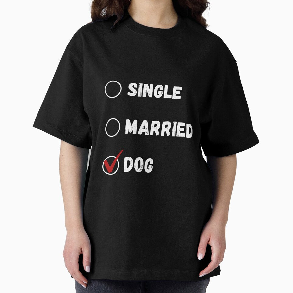 Single Married Dog, Dog Lover Shirt by Sleepy Cat Design