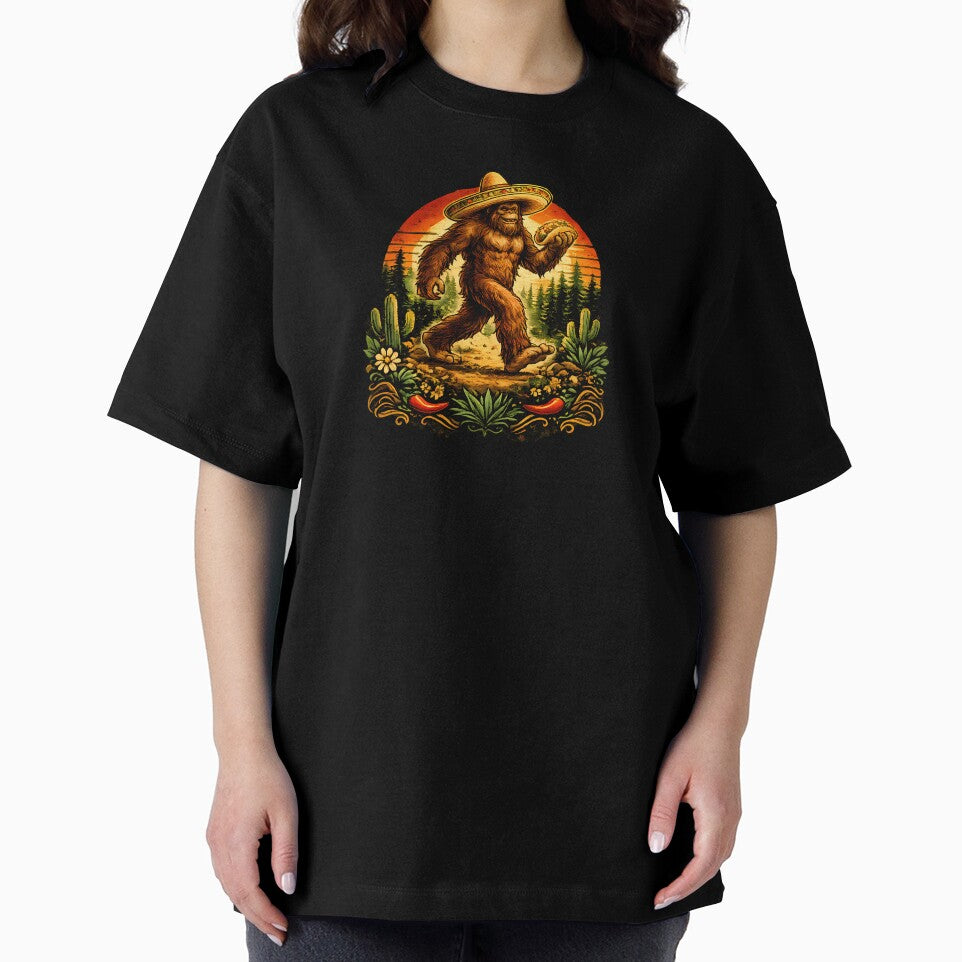 Bigfoot Carrying Taco Cinco De Mayo by Le7yaStore