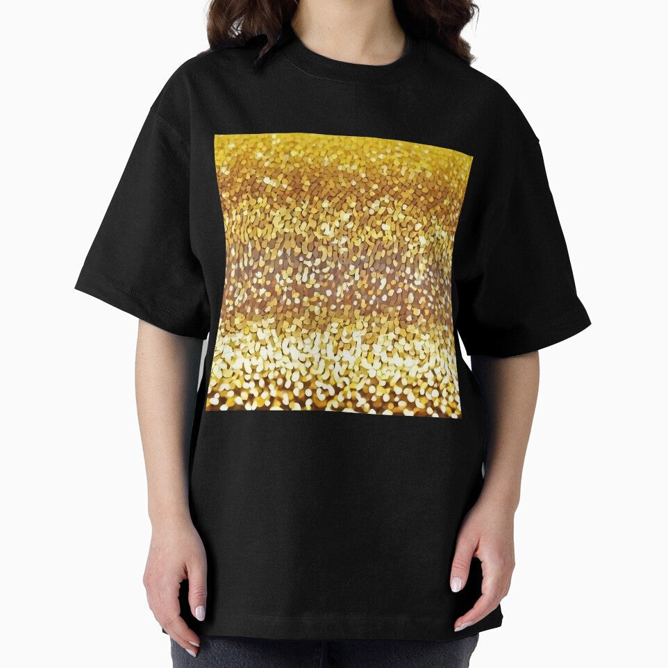 Printed image of sparkling golden glitter and sequins v3 by JaReVa