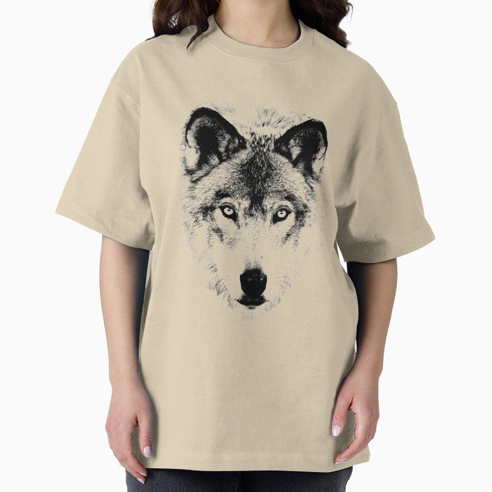 Wolf Face. Digital Wildlife Image. by Digital Eclectica