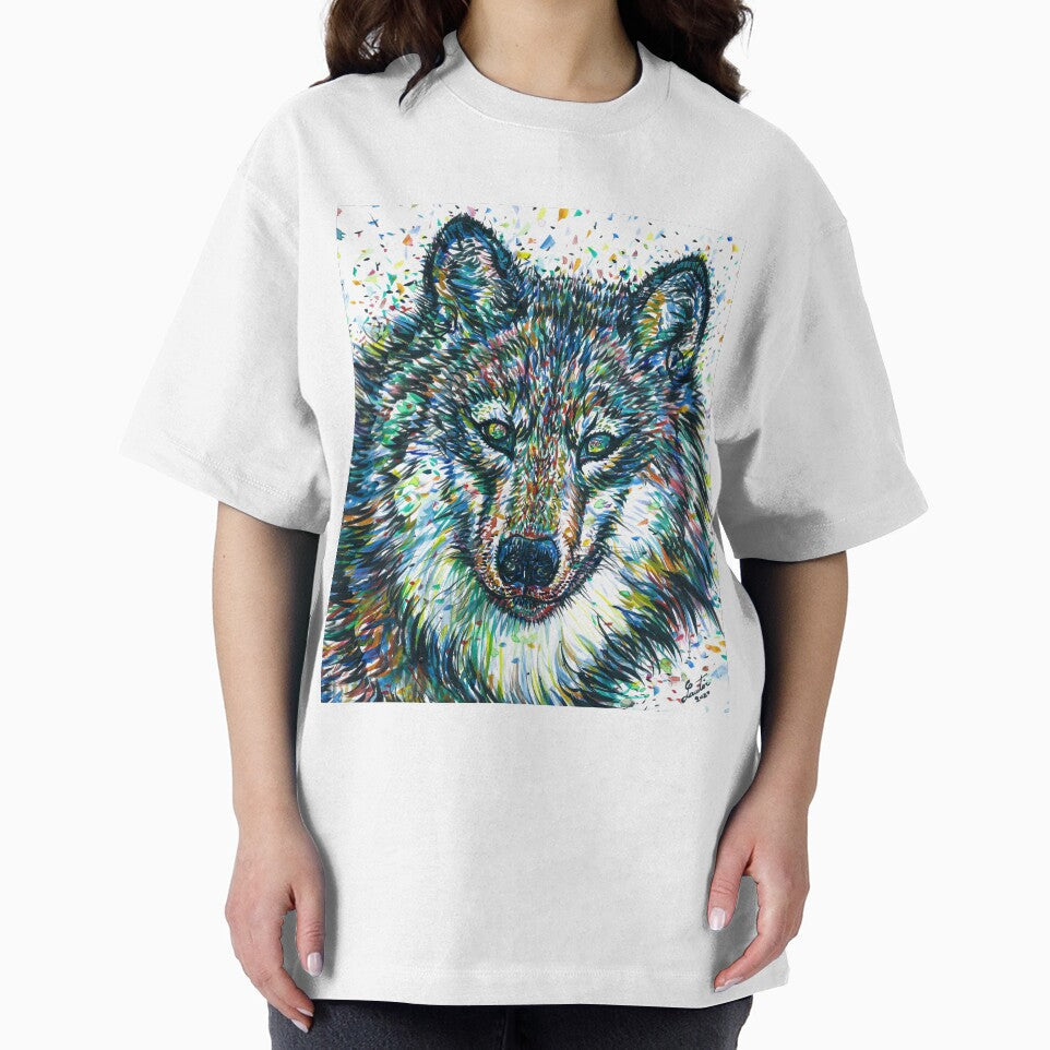 WOLF - watercolor and ink portrait by lautir