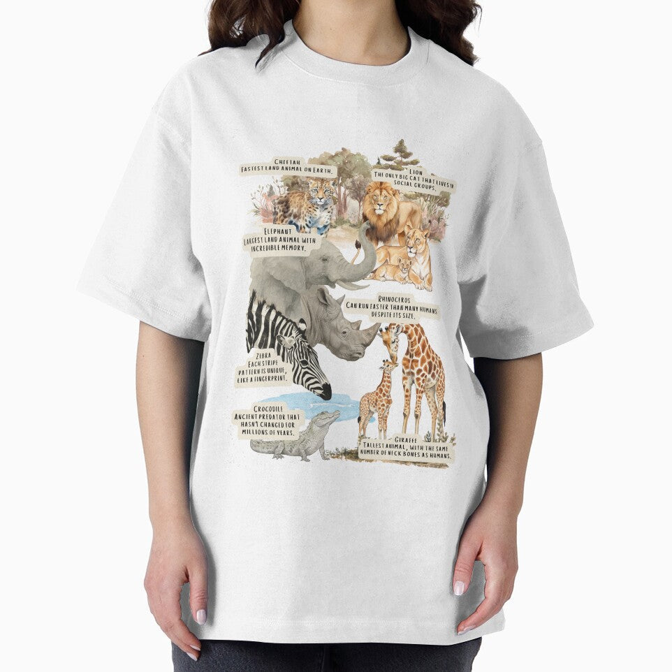 Safari Animals Retro | Vintage 90s African Wildlife Field Guide Graphic by KiTiStudio