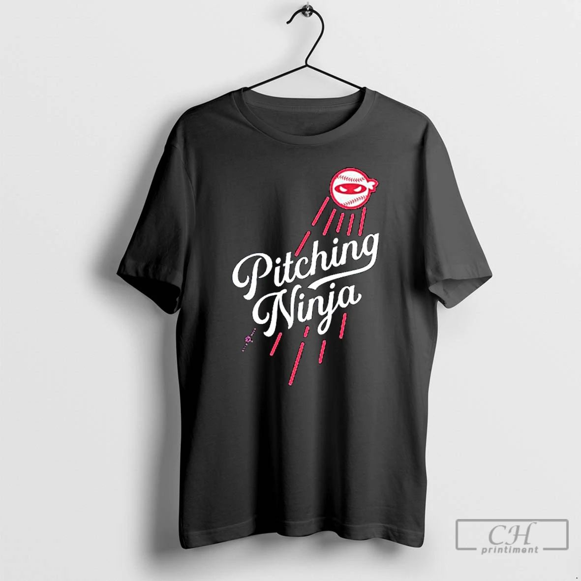 Premium Pitching Ninja Los Angeles Dodgers Parody Logo Ornaments T Shirts