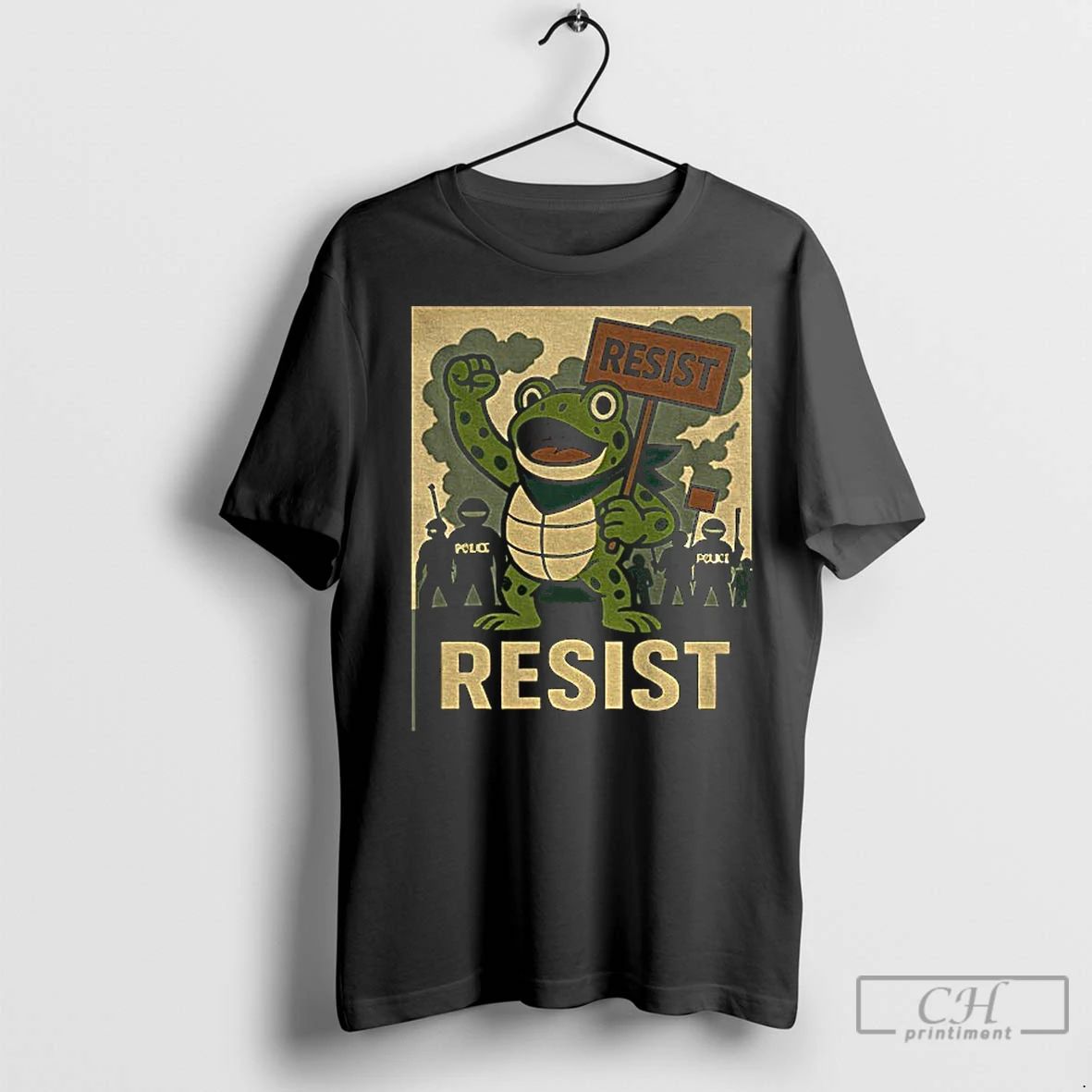 Classic Resist Fdt Portland Frog Stand With Frog Meme