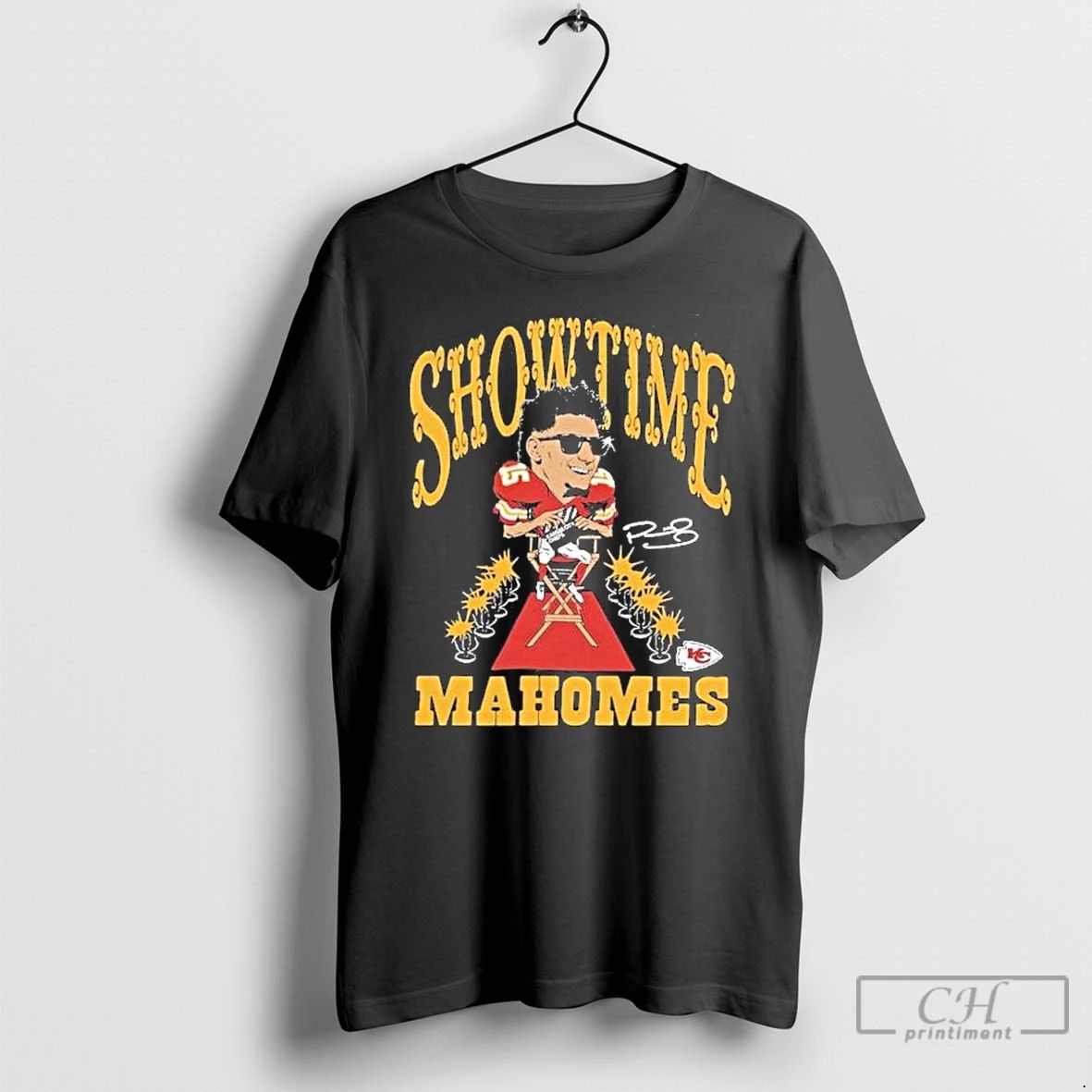 Premium Patrick Mahomes Kansas City Chiefs Showtime Caricature Player T Shirts
